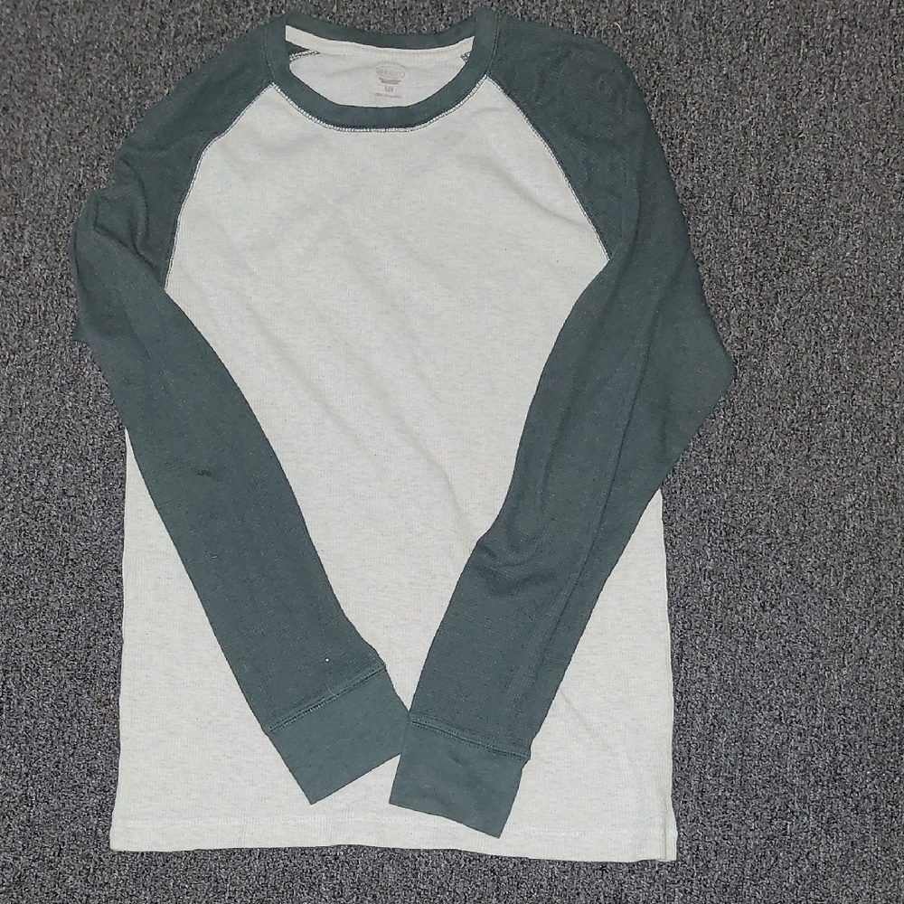 Green and White Long Sleeve Tee